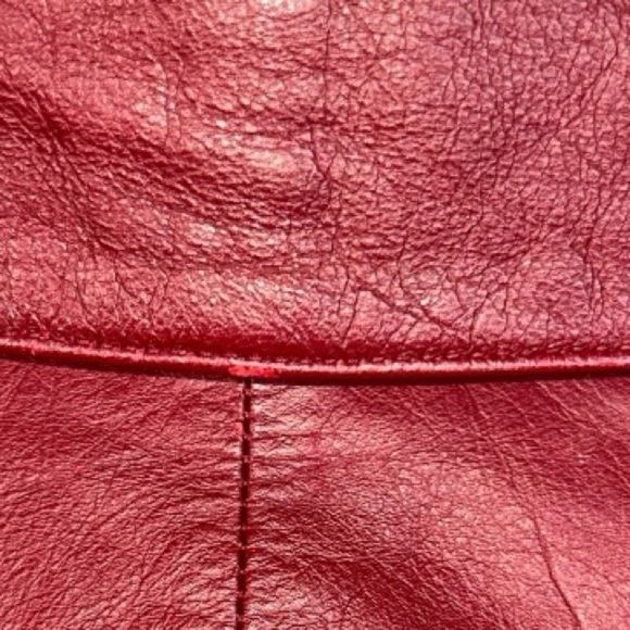 Vintage Jacqueline Ferrar burgundy Leather Jacket women’s Size S  Signs of wear - Picture 15 of 16